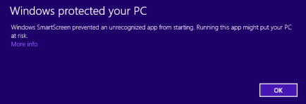 SmartScreen Warning